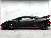 DRY CARBON BODY KIT for LAMBORGHINI HURACAN STO 2021 - 2024 FORZA PERFORMANCE custom fit STO Style

Set includes:
Front Bumper
Front Lip
Hood Bonnet
Front Fenders
Side Skirts
Rear Fenders with Air Intakes
Engine Cover
Rear Bumper
Rear Diffuser
Rear Wing Spoiler

Material: Dry Carbon

NOTE: Professional installation is required.
