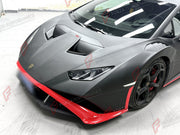 DRY CARBON BODY KIT for LAMBORGHINI HURACAN STO 2021 - 2024 FORZA PERFORMANCE custom fit STO Style

Set includes:
Front Bumper
Front Lip
Hood Bonnet
Front Fenders
Side Skirts
Rear Fenders with Air Intakes
Engine Cover
Rear Bumper
Rear Diffuser
Rear Wing Spoiler

Material: Dry Carbon

NOTE: Professional installation is required.