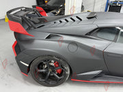DRY CARBON BODY KIT for LAMBORGHINI HURACAN STO 2021 - 2024 FORZA PERFORMANCE custom fit STO Style

Set includes:
Front Bumper
Front Lip
Hood Bonnet
Front Fenders
Side Skirts
Rear Fenders with Air Intakes
Engine Cover
Rear Bumper
Rear Diffuser
Rear Wing Spoiler

Material: Dry Carbon

NOTE: Professional installation is required.