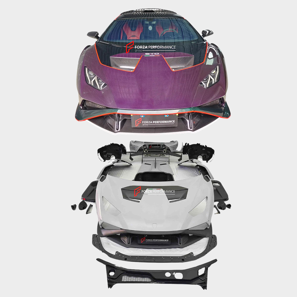 CONVERSION UPGRADE CARBON BODY KIT for LAMBORGHINI HURACAN LP580 LP610 2014 - 2019 upgrade to HURACAN STO LP 640