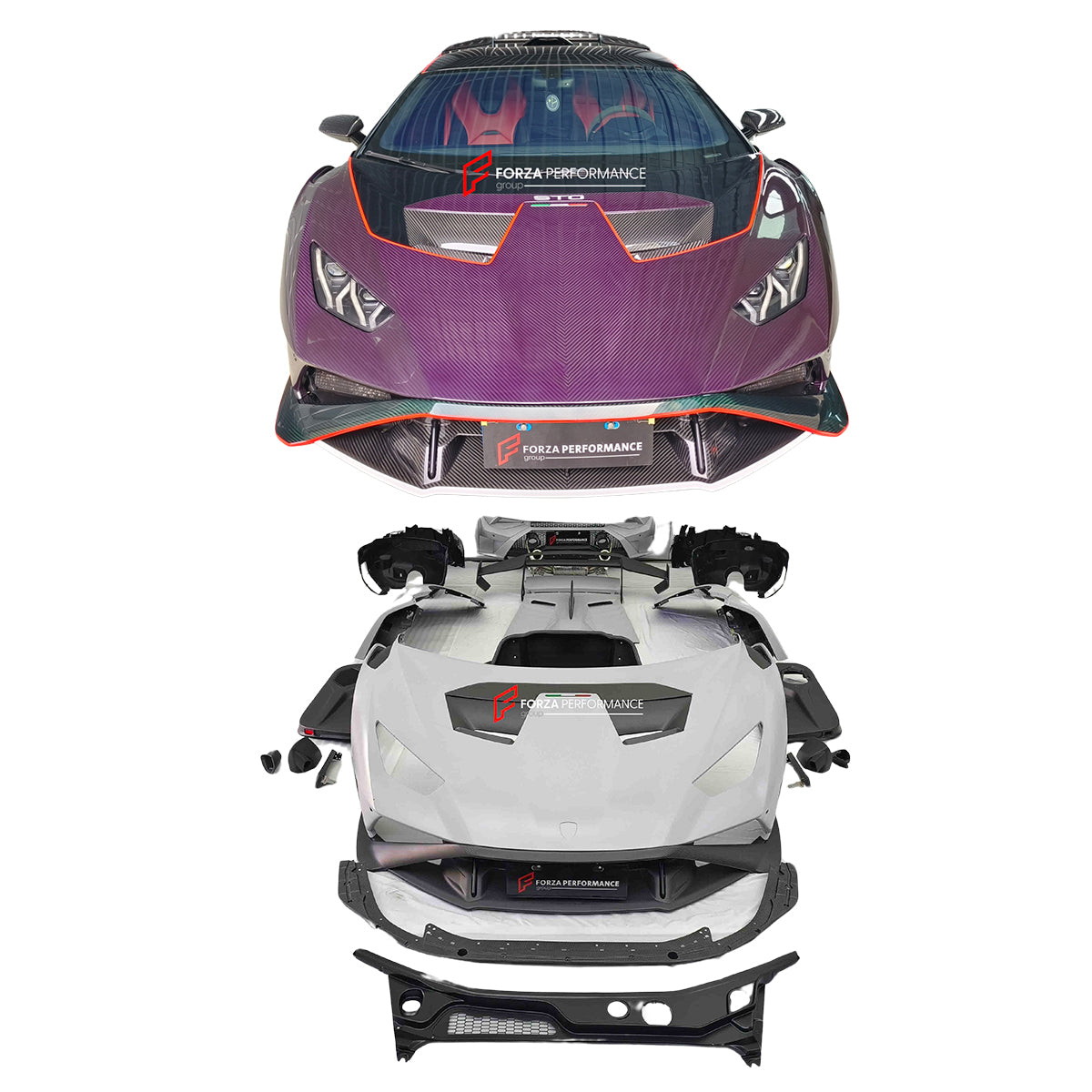 DRY CARBON CONVERSION BODY KIT for LAMBORGHINI HURACAN to HURACAN STO

Set includes:
Front bumper
Front hood
Front hood trunk
Side fenders
Rear Bumper
Rear Fenders
Rear hood with Air intake
Rear Spoiler
Exhaust system
Door panels (for an extra cost)
Mirror cover (for an extra cost)

Material: Dry Carbon


Contact us for pricing

NOTE:

Professional installation is required
You don't need to purchase side skirts and exhaust system for EVO models
You don't need to purchase exhaust system for Performante




P