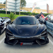 CONVERSION DRY CARBON BODY KIT for MCLAREN 720S COUPE 2017 - 2023 UPGRADE to 765LT 2020 - 2023

Set includes:
Front Lip
Front Bumper Assembly
Headlight Inserts
Front Fenders
Side Skirts
Rear Spoiler
Rear Spoiler Wing
Engine Cover
Rear Diffuser
Exhaust System

Material: Dry Carbon

NOTE: Professional installation is required.