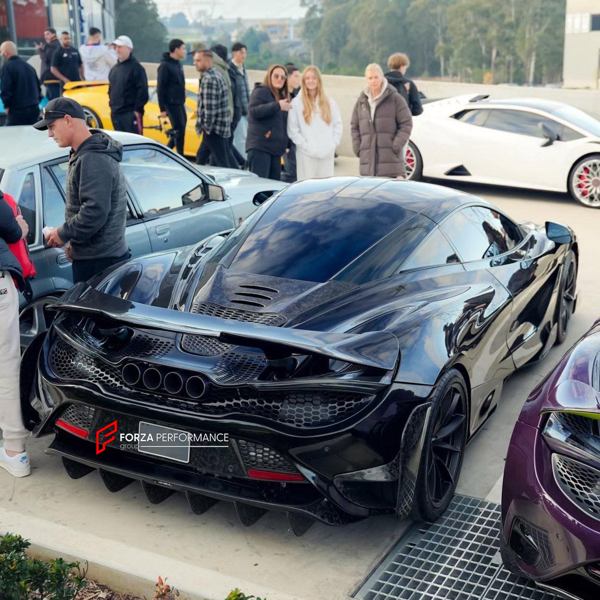 CONVERSION DRY CARBON BODY KIT for MCLAREN 720S COUPE 2017 - 2023 UPGRADE to 765LT 2020 - 2023

Set includes:
Front Lip
Front Bumper Assembly
Headlight Inserts
Front Fenders
Side Skirts
Rear Spoiler
Rear Spoiler Wing
Engine Cover
Rear Diffuser
Exhaust System

Material: Dry Carbon

NOTE: Professional installation is required.