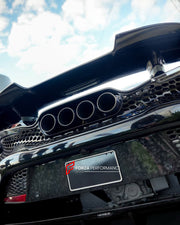 CONVERSION DRY CARBON BODY KIT for MCLAREN 720S COUPE 2017 - 2023 UPGRADE to 765LT 2020 - 2023

Set includes:
Front Lip
Front Bumper Assembly
Headlight Inserts
Front Fenders
Side Skirts
Rear Spoiler
Rear Spoiler Wing
Engine Cover
Rear Diffuser
Exhaust System

Material: Dry Carbon

NOTE: Professional installation is required.
