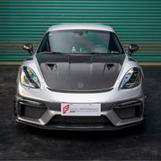 CONVERSION DRY CARBON BODY KIT for PORSCHE 718 982 CAYMAN BOXSTER 2016 - 2025 UPGRADE to GT4 RS 2016 - 2025 FORZA PERFORMANCE custom fit GT4 RS

Set includes:
Front Lip
Front Bumper Assembly
Front Grille
Side Mirror Covers
Rear Spoiler
Rear Diffuser
Exhaust Tips

Material: Dry Carbon, Plastic

NOTE: Professional installation is required.