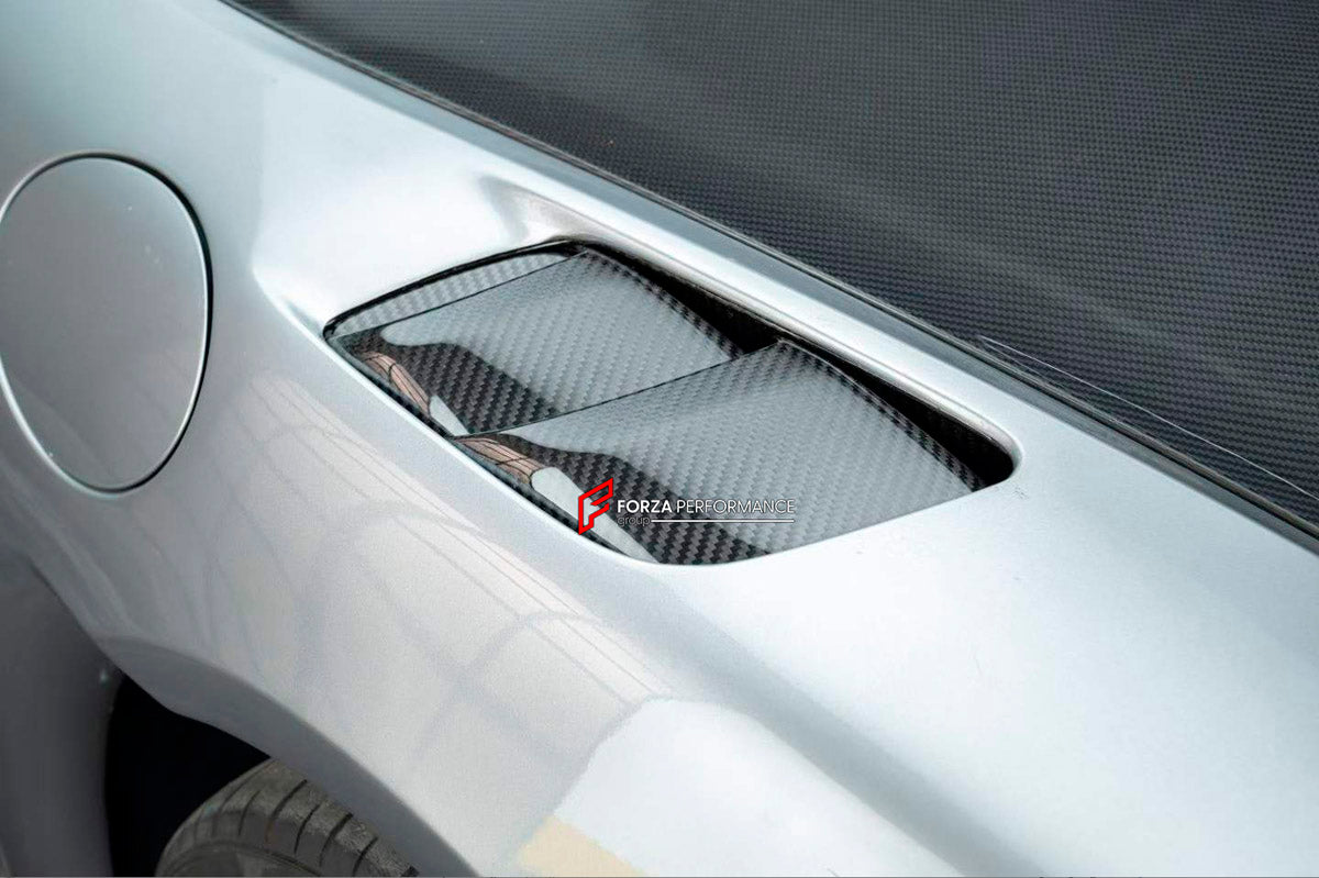 CONVERSION DRY CARBON BODY KIT for PORSCHE 718 982 CAYMAN BOXSTER 2016 - 2025 UPGRADE to GT4 RS 2016 - 2025 FORZA PERFORMANCE custom fit GT4 RS

Set includes:
Front Lip
Front Bumper Assembly
Front Grille
Side Mirror Covers
Rear Spoiler
Rear Diffuser
Exhaust Tips

Material: Dry Carbon, Plastic

NOTE: Professional installation is required.