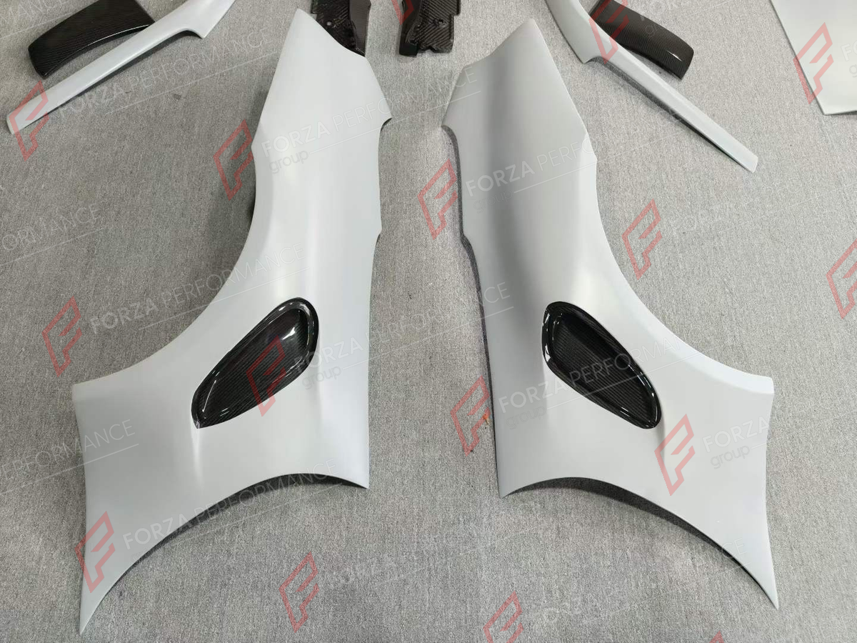 CONVERSION DRY CARBON BODY KIT for PORSCHE 911 992 2019+ UPGRADE to 992 GT3 RS 2022+ FORZA PERFORMANCE custom fit GT3 RS Style

Set includes:
Front Bumper Assembly
Hood Bonnet
Front Fenders
Doors
Side Skirts
Rear Fenders
Rear Spoiler Wing
Rear Bumper
Rear Diffuser

Material: Dry Carbon

NOTE: Professional installation is required.