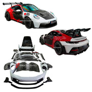 CONVERSION DRY CARBON BODY KIT for PORSCHE 911 992.1 CARRERA CARRERA S 2019 - 2025 UPGRADE to PORSCHE 911 992 GT3 RS 2019 - 2025

Set includes:

Front Bumper
Front Lip
Front Hood
Front Fender Air Vents
Side Door Panels
Side Skirts
Rear Fenders
Rear Bumper
Rear Diffuser
Rear Big Spoiler
Rear Base Spoiler
Rear Engine Hood
Rear Canards
Exhaust System
Material: Dry Carbon

Will Fit: PORSCHE 911 992.1 CARRERA CARRERA S 2019 - 2025

NOTE: Professional installation is required.

Available exclusively at FORZA PERF
