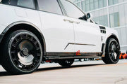 CONVERSION DRY CARBON BODY KIT for ROLLS-ROYCE CULLINAN SERIES I 2018 - 2024 UPGRADE to CULLINAN SERIES II 2024+ FORZA PERFORMANCE custom fit Mansory Style

Set includes:
Front Bumper Assembly
Front Grille
Hood Bonnet
Side Fender Vents
Fender Flares
Side Skirts
Roof Spoiler
Ducktail Spoiler
Rear Window Air Vent Trims
Rear Bumper Assembly
Rear Diffuser
Forged Wheels Rims

Material: Dry Carbon

NOTE: Professional installation is required.