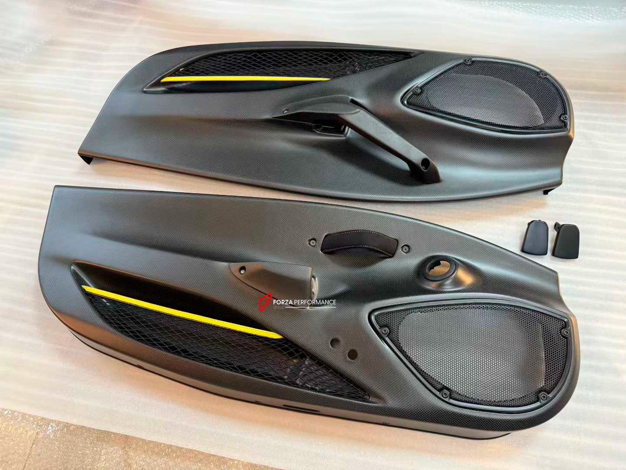 CONVERSION DRY CARBON DOOR PANELS for FERRARI 488 2015 - 2020 upgrade to PISTA

Set includes:

Door Panels

Material: Dry Carbon

NOTE: Professional installation is required.

Why “Contact Us for Pricing”?

We don’t display fixed prices because our goal is to offer you the most competitive deal possible. Product costs often decrease over time, and by requesting a quote, you’ll receive our most up-to-date price on market.

SECURED PAYMENT METHODS&nbsp;
PayPal (+4.4% fee)
Visa / Mastercard / American Express 