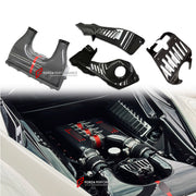 CONVERSION DRY CARBON ENGINE BAY TRIM COVERS for FERRARI 458 ITALIA SPIDER 2009 - 2015 UPGRADE to 458 SPECIALE 2013 - 2016 FORZA PERFORMANCE custom fit Speciale Style

Set includes:
Engine Bay Trim Covers

Material: Dry Carbon

NOTE: Professional installation is required.