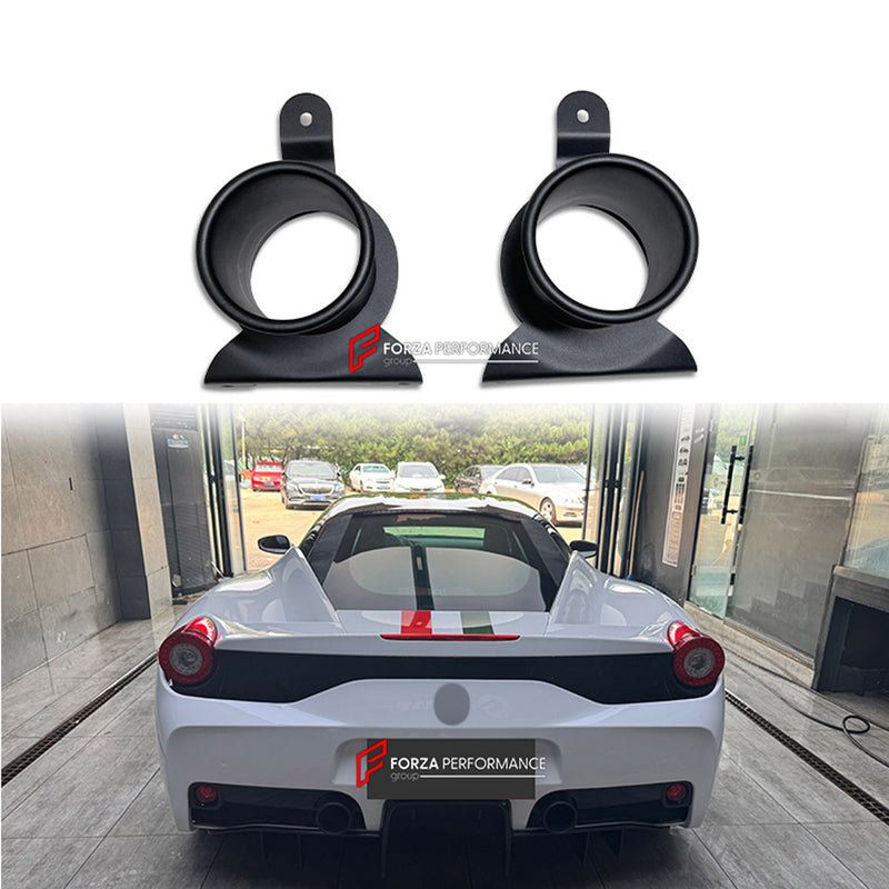 CONVERSION DRY CARBON EXHAUST TIPS for FERRARI 458 ITALIA SPIDER 2009 - 2015 UPGRADE to 458 SPECIALE 2013 - 2016