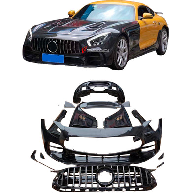 CONVERSION BODY KIT for MERCEDES BENZ AMG GT GTC GTS C190 UPGRADE to AMG GTR 2015 - 2020

Set includes:

Front Bumper with Carbon Inserts
Front Grille (star emblem is not included, you need to reuse your OEM star emblem)
Front Fenders
Side Skirts with Inserts
Rear Bumper Cover
Carbon Rear Wing Spoiler
Carbon Rear Diffuser

Material: FRP fiberglass and real carbon fiber

NOTE: Professional installation is required. Factory exhaust must be modified

Payment ►
Visa
Mastercard
PayPal with a credit card (add 4.4