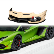CONVERSION DRY CARBON FRONT BUMPER for LAMBORGHINI AVENTADOR LP700 LP720 LP750 2011 - 2017 UPGRADE to AVENTADOR SVJ 2018 - 2022 FORZA PERFORMANCE custom fit OEM Style

Set includes:
Front Bumper

Material: Dry Carbon, Plastic

NOTE: Professional installation is required.