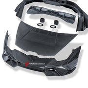 CONVERSION DRY CARBON FRONT BUMPER for LAMBORGHINI HURACAN LP580 LP610 2014 - 2019 UPGRADE to HURACAN TECNICA 2022 - 2024 FORZA PERFORMANCE custom fit OEM Style

Set includes:
Front Bumper

Material: Dry Carbon

NOTE: Professional installation is required.