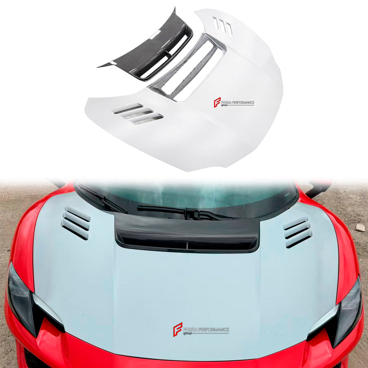 CONVERSION UPGRADE FACELIFT OLD TO NEW BODY KIT for Ferrari 296 GTS GTB 2022+ to FERRARI 296 SPECIALE 2025+
Set includes:

Hood Bonnet
Material: Dry Carbon

NOTE: Professional installation is required.