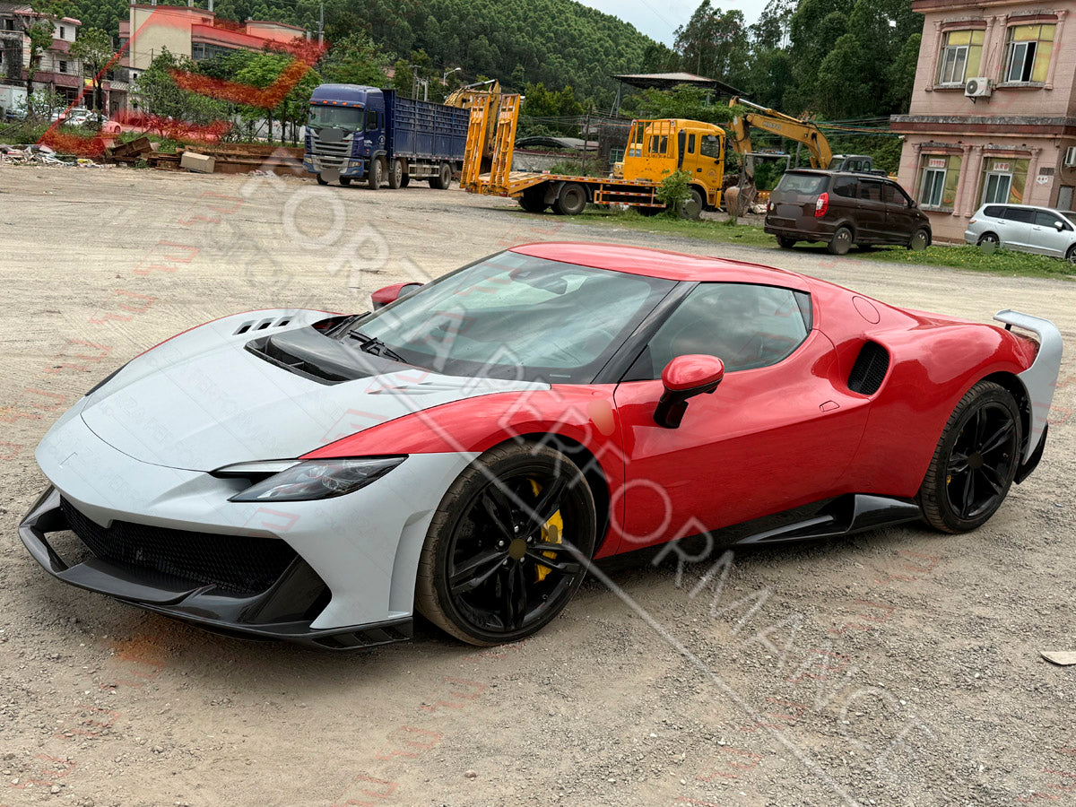 CONVERSION UPGRADE FACELIFT OLD TO NEW BODY KIT for Ferrari 296 GTS GTB 2022+ to FERRARI 296 SPECIALE 2025+
Set includes:

Hood Bonnet
Material: Dry Carbon

NOTE: Professional installation is required.