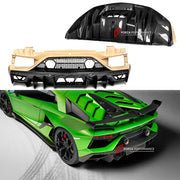 CONVERSION DRY CARBON REAR BUMPER ASSEMBLY for LAMBORGHINI AVENTADOR LP700 LP720 LP750 2011 - 2017 UPGRADE to AVENTADOR SVJ 2018 - 2022 FORZA PERFORMANCE custom fit OEM Style

Set includes:
Rear Bumper Assembly
Rear Diffuser

Material: Dry Carbon, Plastic

NOTE: Professional installation is required.