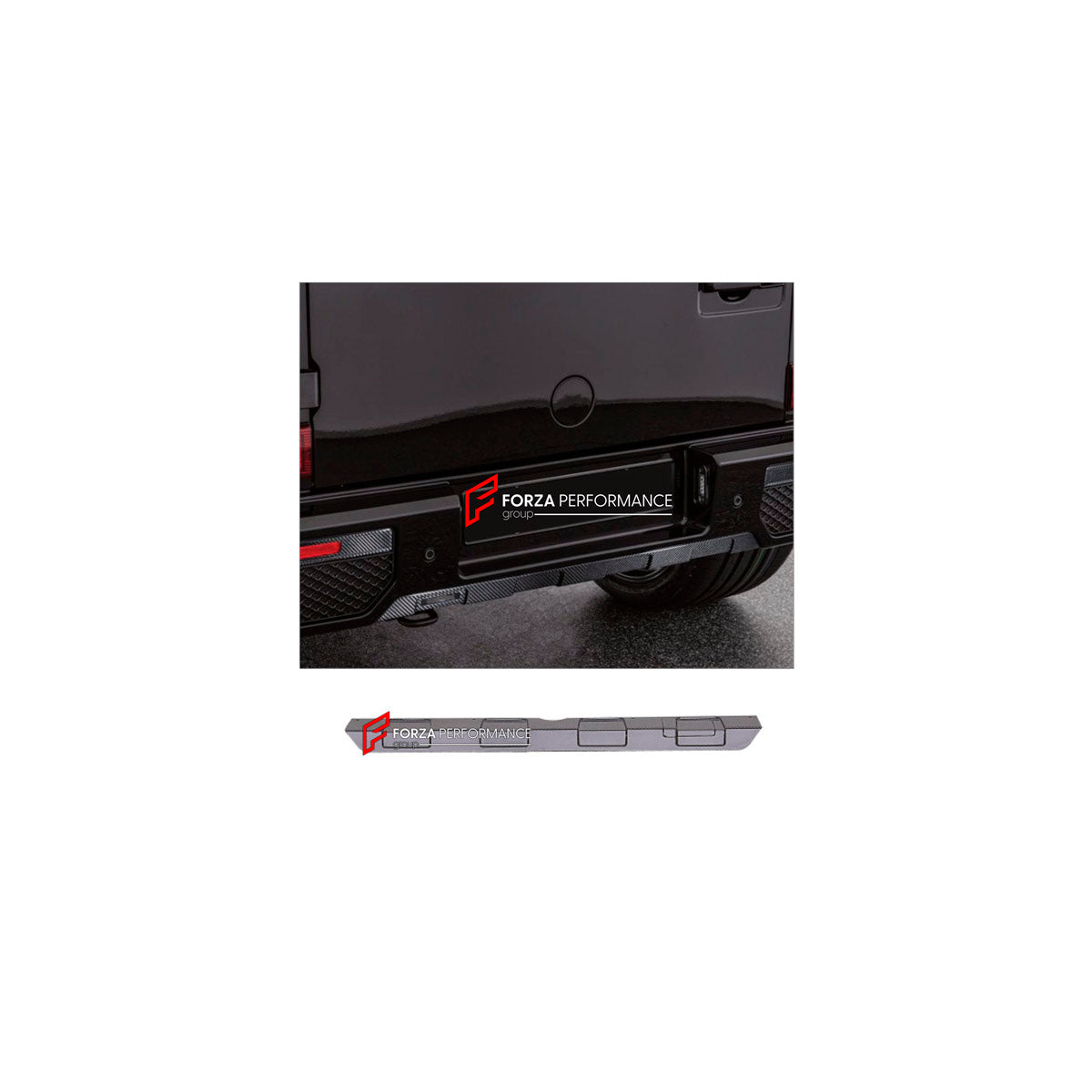 CONVERSION DRY CARBON REAR BUMPER COVER for MERCEDES-BENZ G-CLASS W463 2008 - 2018 UPGRADE to G-CLASS W464 2019 - 2024

Set includes:
Rear Bumper Cover

Material: Dry Carbon

NOTE: Professional installation is required.