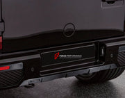 CONVERSION DRY CARBON REAR BUMPER COVER for MERCEDES-BENZ G-CLASS W463 2008 - 2018 UPGRADE to G-CLASS W464 2019 - 2024

Set includes:
Rear Bumper Cover

Material: Dry Carbon

NOTE: Professional installation is required.