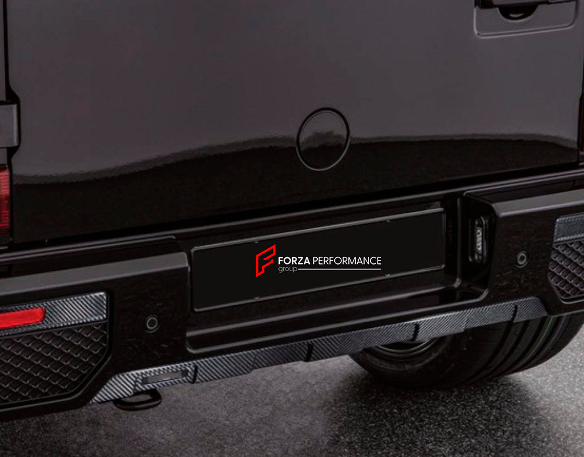 CONVERSION DRY CARBON REAR BUMPER COVER for MERCEDES-BENZ G-CLASS W463 2008 - 2018 UPGRADE to G-CLASS W464 2019 - 2024

Set includes:
Rear Bumper Cover

Material: Dry Carbon

NOTE: Professional installation is required.
