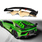 CONVERSION DRY CARBON REAR SPOILER WING for LAMBORGHINI AVENTADOR LP700 LP720 LP750 2011 - 2017 UPGRADE to AVENTADOR SVJ 2018 - 2022 FORZA PERFORMANCE custom fit OEM Style

Set includes:
Rear Spoiler Wing

Material: Dry Carbon, Plastic

NOTE: Professional installation is required.