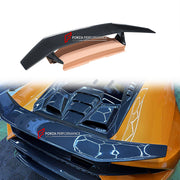 CONVERSION DRY CARBON REAR SPOILER WING for LAMBORGHINI HURACAN LP580 LP610 2014 - 2019 UPGRADE to HURACAN TECNICA 2022 - 2024 FORZA PERFORMANCE custom fit OEM Style

Set includes:
Rear Spoiler Wing

Material: Dry Carbon

NOTE: Professional installation is required.
