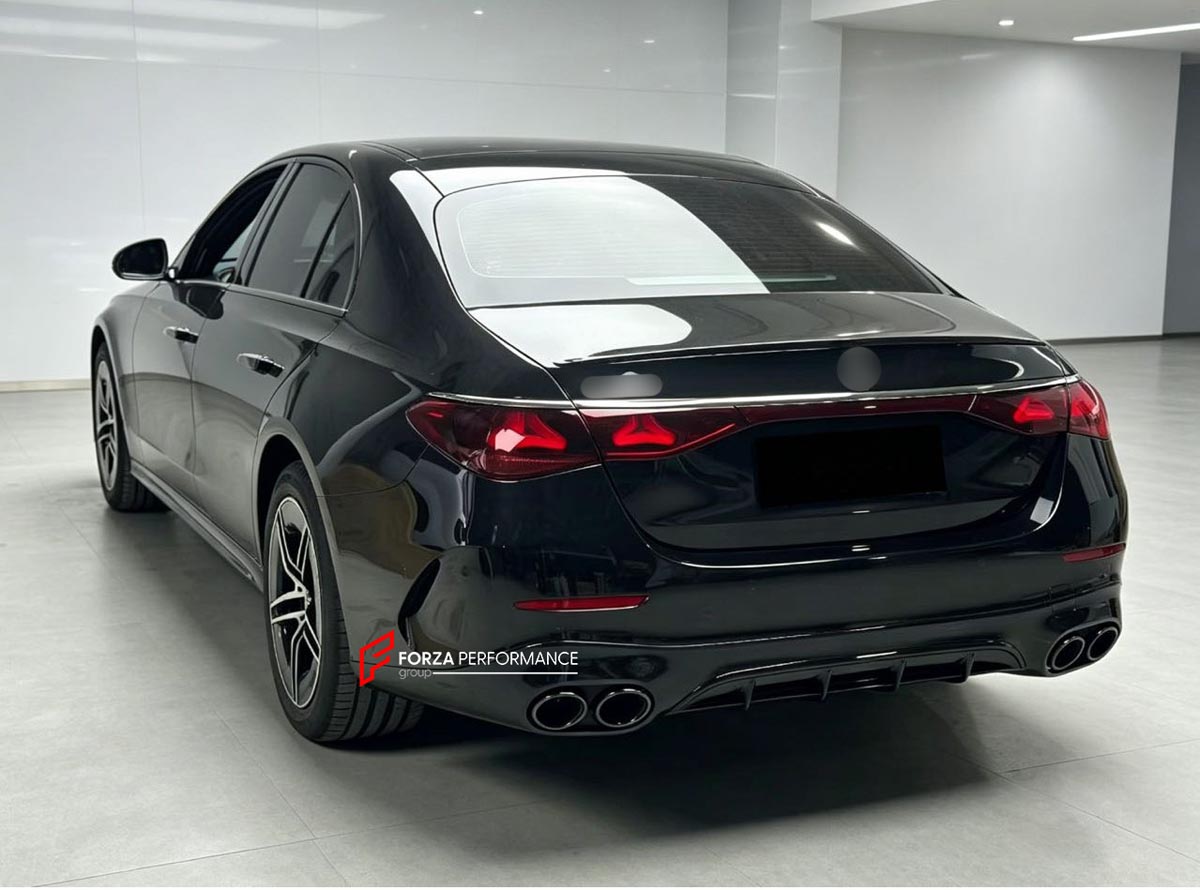 CONVERSION E53 AMG BODY KIT for MERCEDES BENZ E CLASS W214 E350 E450 4MATIC 2023+
Set includes:

Front Bumper
Front Grille
Front Bumper Lower Grille
Side Skirts
Rear Bumper
Rear Diffuser
Exhaust Tips
Material: Plastic

NOTE: Professional installation is required.