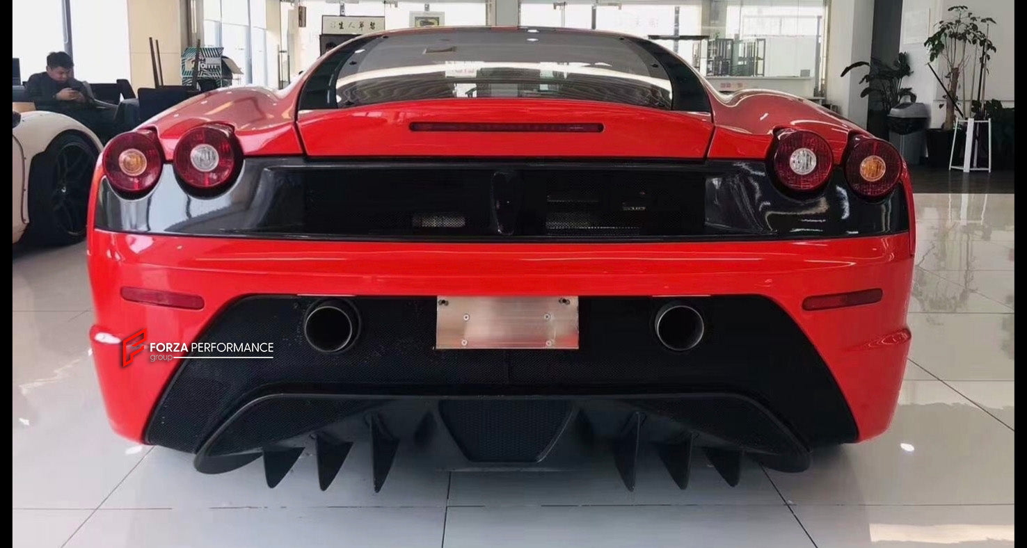 CONVERSION FERRARI F430 TO SCUDERIA BODY KIT

Set includes:
Front Bumper Assembly (2 options)
Side Skirts
Rear Bumper Assembly
Rear diffuser

NOTE: Professional installation is required.

CONTACT US FOR PRICING