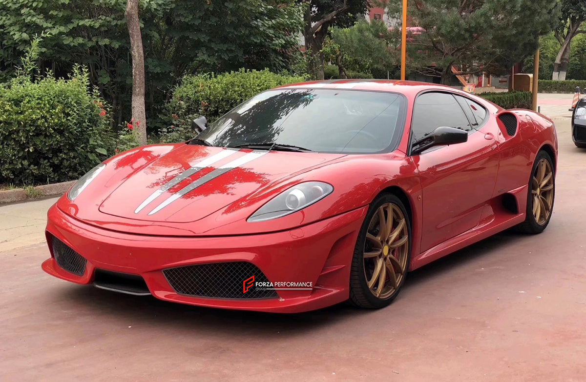 CONVERSION FERRARI F430 TO SCUDERIA BODY KIT

Set includes:
Front Bumper Assembly (2 options)
Side Skirts
Rear Bumper Assembly
Rear diffuser

NOTE: Professional installation is required.

CONTACT US FOR PRICING