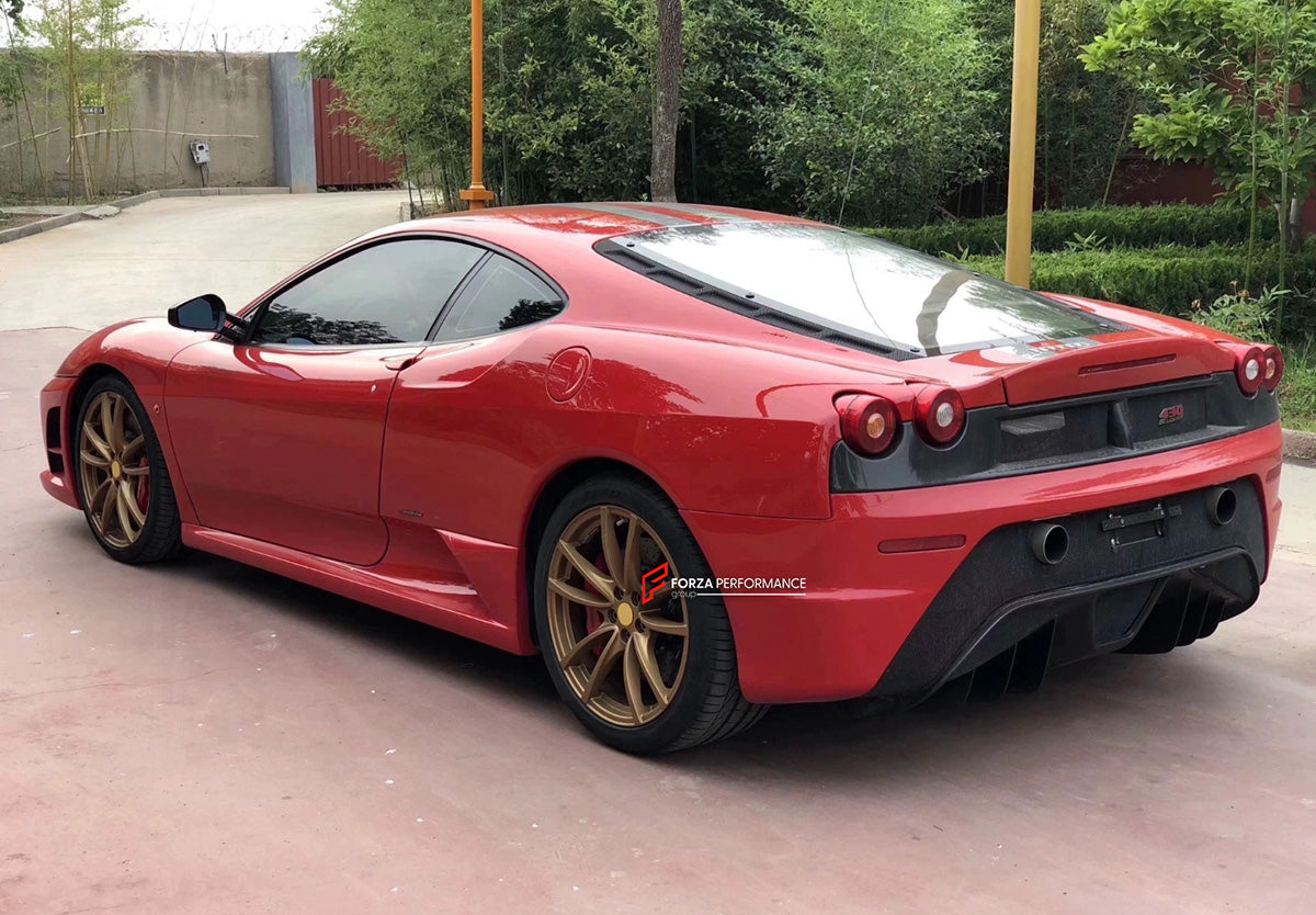 CONVERSION FERRARI F430 TO SCUDERIA BODY KIT

Set includes:
Front Bumper Assembly (2 options)
Side Skirts
Rear Bumper Assembly
Rear diffuser

NOTE: Professional installation is required.

CONTACT US FOR PRICING