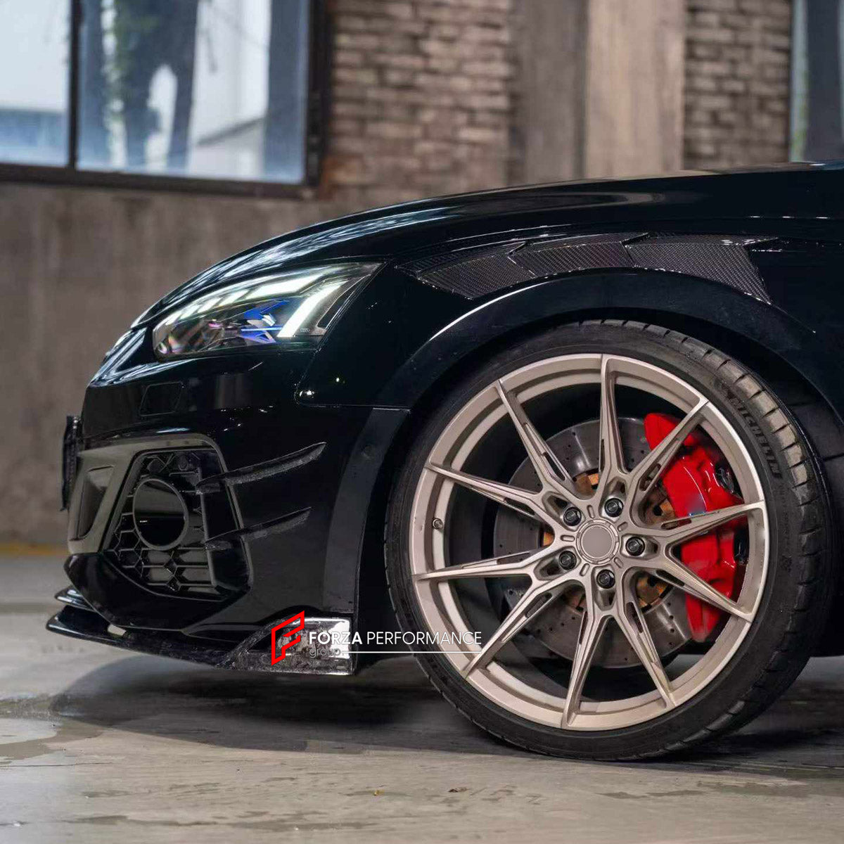 CONVERSION FORGED CARBON BODY KIT for AUDI S5 B9.5 F5 FACELIFT 2020 - 2025 UPGRADE to RS5 B9.5 F5 FACELIFT 2020 - 2025 FORZA PERFORMANCE custom fit RS5 Style

Set includes:
Front Lip
Front Bumper Assembly
Front Bumper Canards
Rear Bumper Fins
Rear Diffuser

Material: Forged Carbon

NOTE: Professional installation is required.