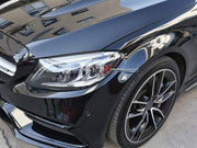 CONVERSION FRONT BUMPER ASSEMBLY AND FENDERS for MERCEDES-BENZ C-CLASS W205 2014 - 2022 UPGRADE to C63 AMG W205 2015 - 2023 FORZA PERFORMANCE custom fit AN Style

Set includes:
Front Bumper Assembly
Front Fenders

Material: Plastic

NOTE: Professional installation is required.