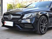 CONVERSION FRONT BUMPER ASSEMBLY AND FENDERS for MERCEDES-BENZ C-CLASS W205 2014 - 2022 UPGRADE to C63 AMG W205 2015 - 2023 FORZA PERFORMANCE custom fit AN Style

Set includes:
Front Bumper Assembly
Front Fenders

Material: Plastic

NOTE: Professional installation is required.