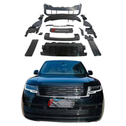 CONVERSION FRONT BUMPER ASSEMBLY for LAND ROVER RANGE ROVER L460 2021+ UPGRADE to SV L460 2022+

Set includes:
Front Bumper Assembly
Front Grille

Material: Plastic

NOTE: Professional installation is required.
