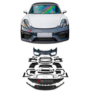 CONVERSION FRONT BUMPER ASSEMBLY for PORSCHE CAYMAN BOXSTER 981 2012 - 2016 upgrade to 718 BOXSTER CAYMAN 982 GT4 2020 - 2023

Set includes:

Front Bumper Assembly


Material: Plastic

Note: Professional installation is required