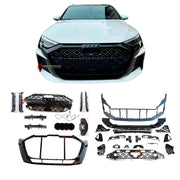 CONVERSION FRONT BUMPER KIT for AUDI A3 8Y 2020 - 2024 upgrade to RS3 8Y FACELIFT 2024+

Set includes:

Front Bumper Assembly
Front Grille Frame
Front Grille

Material: Plastic

NOTE: Professional installation is required