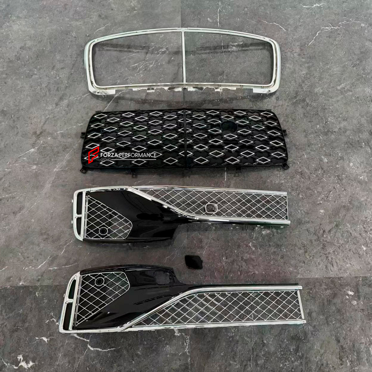 CONVERSION UPGRADE FACELIFT OLD TO NEW BODY KIT for Bentley Flying Spur III 2019 - 2024 to III FACELIFT 2025+
Set includes:

Front Grille
Material: Plastic

NOTE: Professional installation is required.