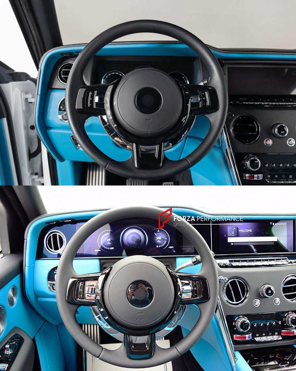CONVERSION UPGRADE FACELIFT OLD TO NEW BODY KIT for Rolls-Royce Cullinan Series I 2018 - 2024 to Cullinan Series II 2024+
Set includes:

Interior Kit
Material: Plastic

NOTE: Professional installation is required.