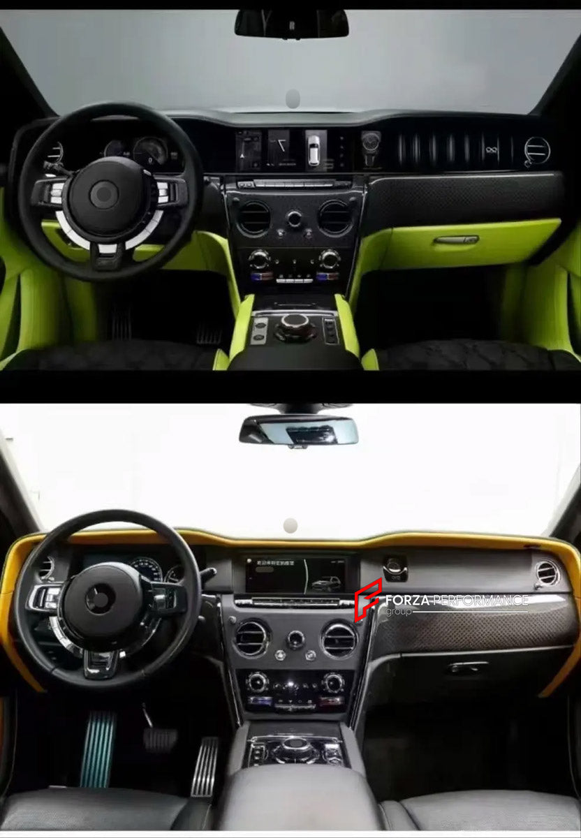 CONVERSION UPGRADE FACELIFT OLD TO NEW BODY KIT for Rolls-Royce Cullinan Series I 2018 - 2024 to Cullinan Series II 2024+
Set includes:

Interior Kit
Material: Plastic

NOTE: Professional installation is required.