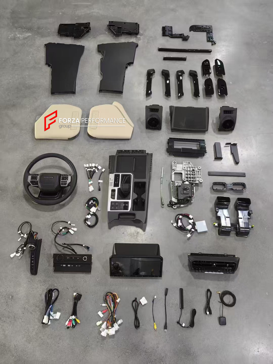 CONVERSION INTERIOR KIT for TOYOTA LAND CRUISER PRADO FJ150 LC PRADO FJ150 2010 - 2022 to LAND CRUISER 250 LC 250 2024

Set includes:

Steering Wheel

Dashboard Trims
Display Screen
Center Console Box

Material: Plastic

Note: Professional installation is required.

Payment ►
Visa
Mastercard
PayPal with a credit card (add 4.4% at checkout)
Payoneer
Cryptocurrency
Shipment ►
By express DHL/UPS/TNT/FedEx
To the local international airport
Special line by air
Special line by the sea
To Europe and the UK by tra