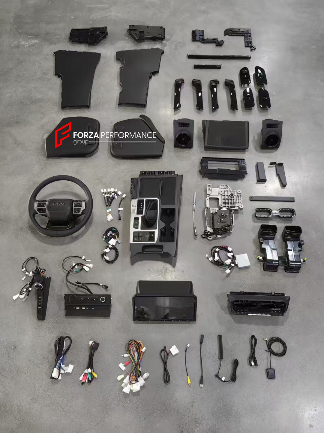 CONVERSION INTERIOR KIT for TOYOTA LAND CRUISER PRADO FJ150 LC PRADO FJ150 2010 - 2022 to LAND CRUISER 250 LC 250 2024

Set includes:

Steering Wheel

Dashboard Trims
Display Screen
Center Console Box

Material: Plastic

Note: Professional installation is required.

Payment ►
Visa
Mastercard
PayPal with a credit card (add 4.4% at checkout)
Payoneer
Cryptocurrency
Shipment ►
By express DHL/UPS/TNT/FedEx
To the local international airport
Special line by air
Special line by the sea
To Europe and the UK by tra