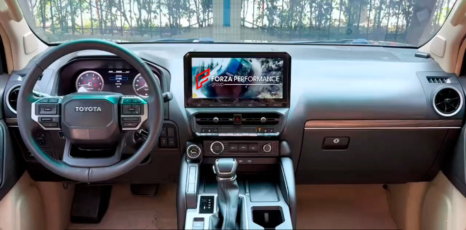 CONVERSION INTERIOR KIT for TOYOTA LAND CRUISER PRADO FJ150 LC PRADO FJ150 2010 - 2022 to LAND CRUISER 250 LC 250 2024

Set includes:

Steering Wheel

Dashboard Trims
Display Screen
Center Console Box

Material: Plastic

Note: Professional installation is required.

Payment ►
Visa
Mastercard
PayPal with a credit card (add 4.4% at checkout)
Payoneer
Cryptocurrency
Shipment ►
By express DHL/UPS/TNT/FedEx
To the local international airport
Special line by air
Special line by the sea
To Europe and the UK by tra