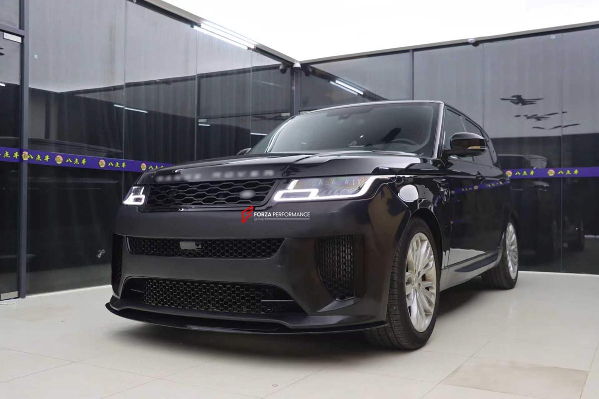 CONVERSION L461 SV STYLE BODY KIT for LAND ROVER RANGE ROVER SPORT L494 2013 - 2022
Set includes:

Front Lip
Front Bumper Assembly
Front Grille
Headlights
Front Fenders
Material: Plastic + Aluminium

NOTE: Professional installation is required.
