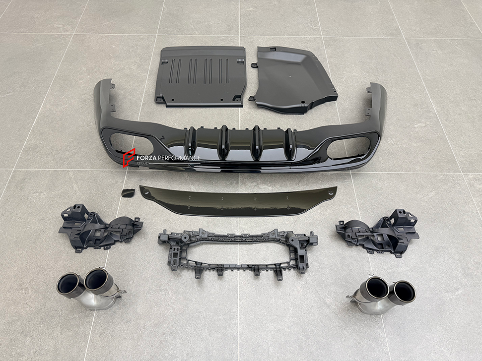 CONVERSION REAR DIFFUSER with EXHAUST TIPS for MERCEDES-BENZ CLE CLASS COUPE C236 A236 X236 2024+ UPGRADE to CLE CLASS AMG CLE 53 2024+ FACELIFT

Set includes:

Rear Diffuser
Exhaust Tips

Material:Plastic + Steel

NOTE: Professional installation is required