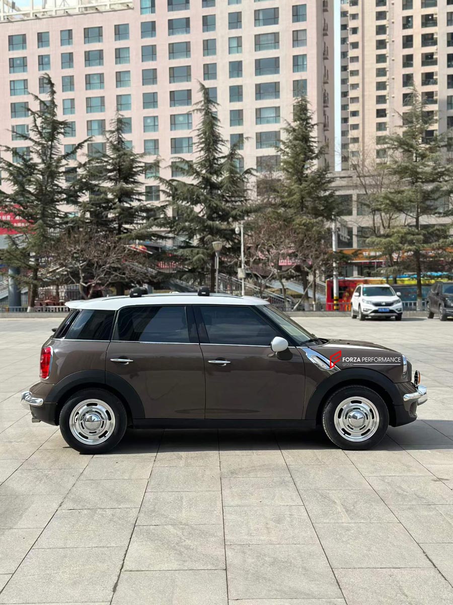 CONVERSION RETRO FRONT BUMPER for MINI COOPER R55 56 57 60 2007 - 2016
Set includes:

Front Lip
Hood Bonnet
Front Bumper Assembly
Grille Trim
Fender Flares
Material: Plastic

NOTE: Professional installation is required.