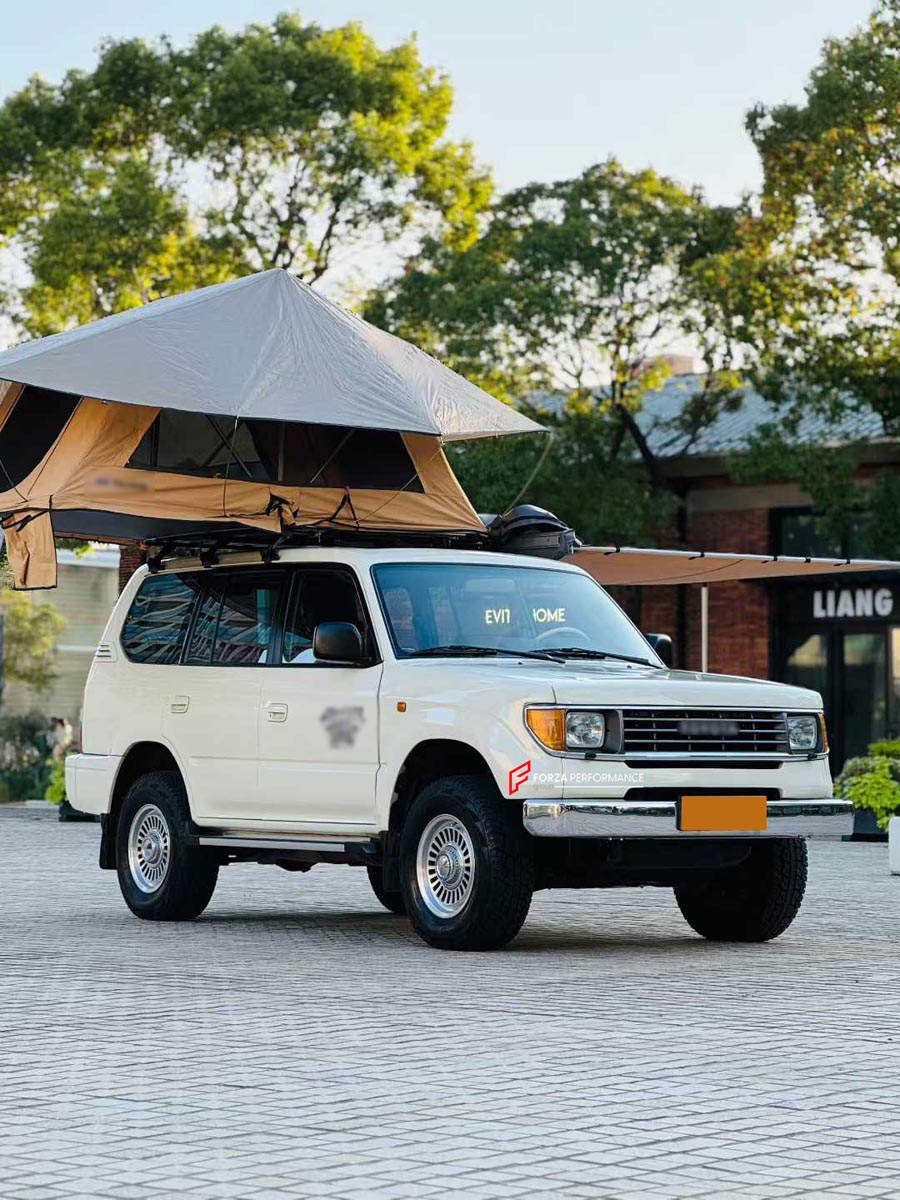 CONVERSION RETRO FRONT BUMPER for TOYOTA LAND CRUISER LC90 95 1998 - 2002
Set includes:

Front Lip
Front Bumper Assembly
Front Grille
Hood Bonnet
Front Fender
Material: Plastic

NOTE: Professional installation is required.