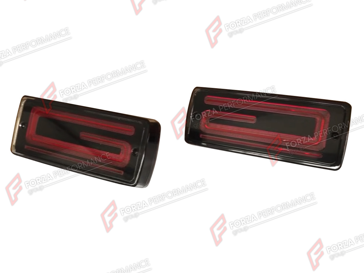 CONVERSION TAIL LIGHTS for MERCEDES-BENZ G-CLASS W463 2008 - 2018 UPGRADE to G-CLASS W464 2019 - 2024 FORZA PERFORMANCE custom fit G Style

Set includes:
Tail Lights

Material: Plastic

NOTE: Professional installation is required.