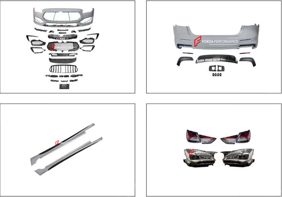 CONVERSION BODY KIT FOR MASERATI QUATTROPORTE 2013-2017 UPGRADE TO 2018-2022 TROFEO PERFOMANCE