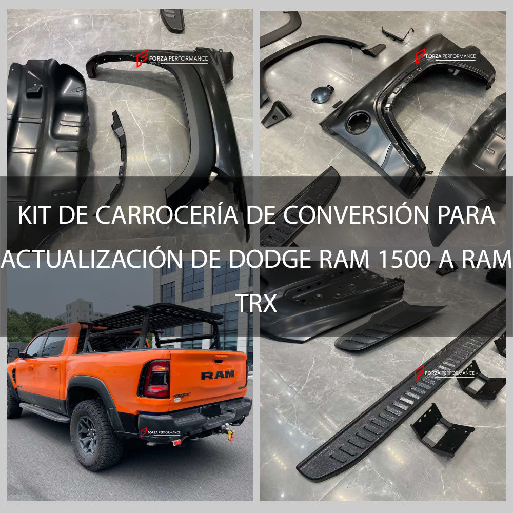 KIT DE CARROCERÍA DE CONVERSIÓN PARA ACTUALIZACIÓN DE DODGE RAM 1500 A RAM TRX